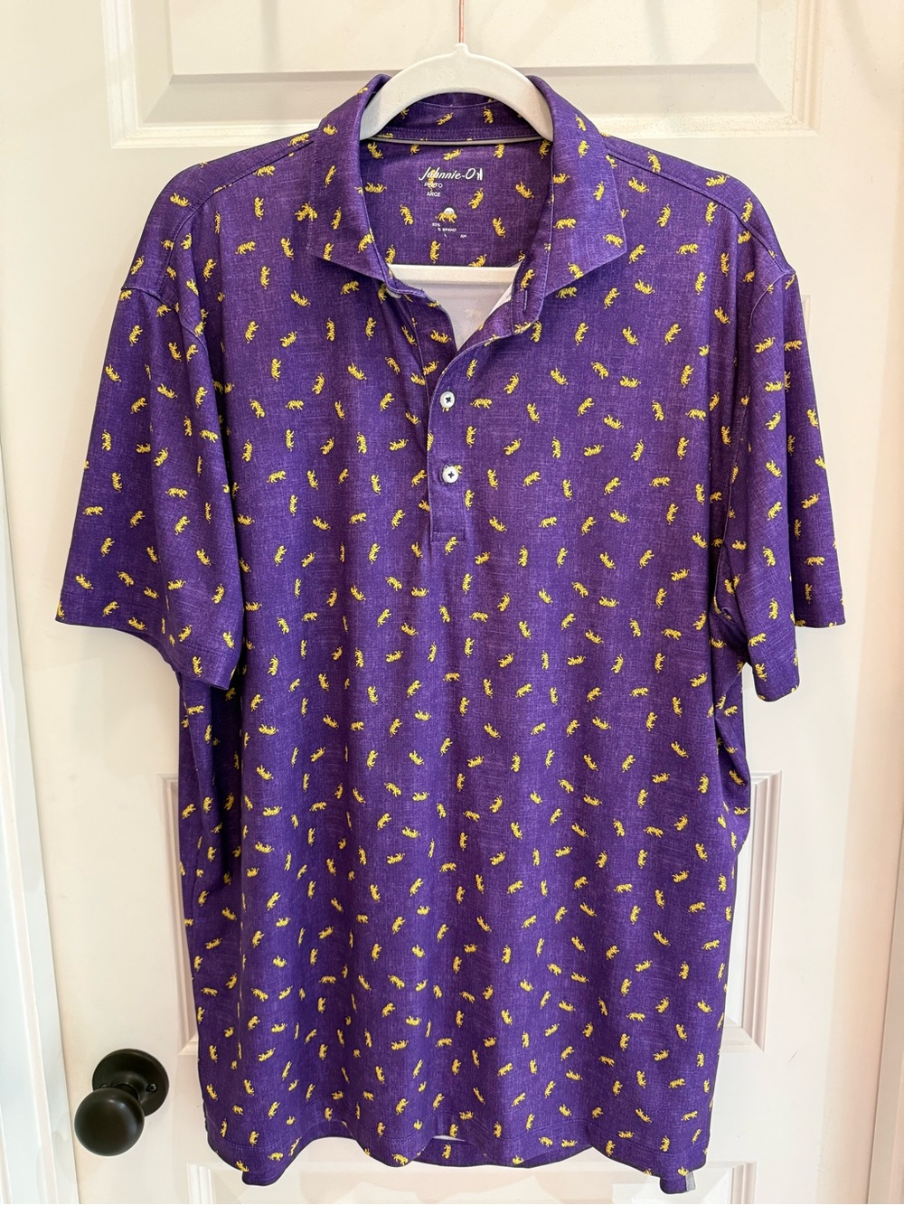 Johnnie-O LSU Tigers Stadium Exeter Performance Polo Purple Size Large